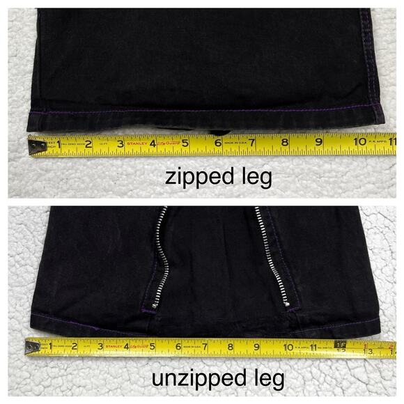 Vintage Tripp NYC Plaid Bondage Pants Mall Goth Wide Flare Leg Y2K Hot Topic - Picture 15 of 16